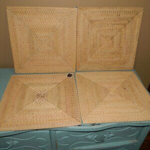 Williams Sonoma Set of 4 Light Woven Square Placemat